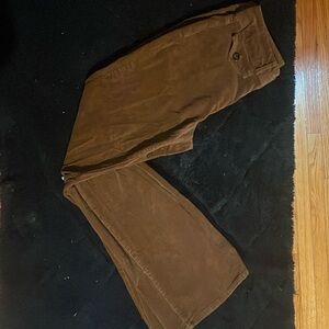 Corteroy brow flared y2k pants